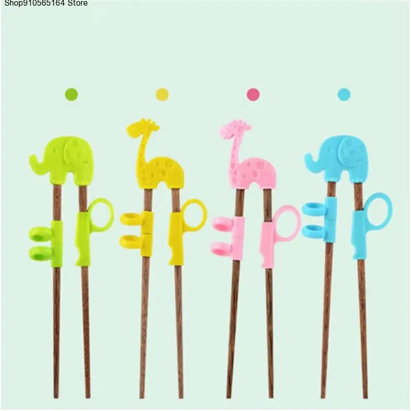 

1Pair Cute Children Chopsticks For Kids Baby Wooden Cartoon Learning Reusable Straw Training Chopsticks Home Baby Products