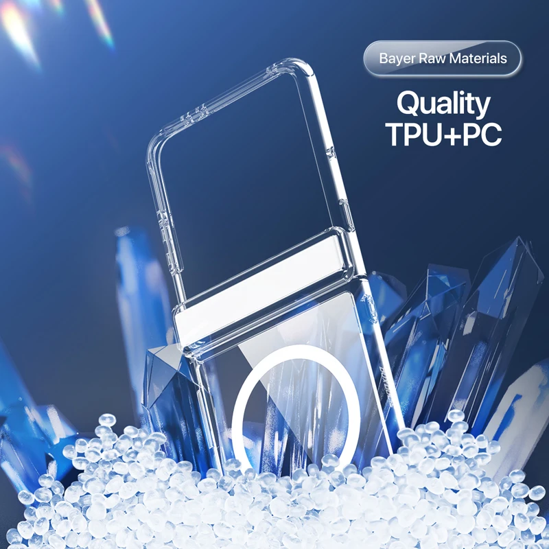 Фото Для Motorola MOTO Razr 50 60 70 Razr 2026: Магнитный чехол DUX DUCIS из жесткого поликарбоната + прозрачный чехол-накладка из ТПУ Bayer №4