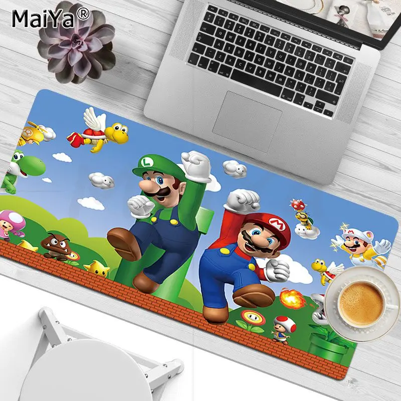 Большой коврик для мыши и клавиатуры BANDAI Super Mario офисный Настольный XXL