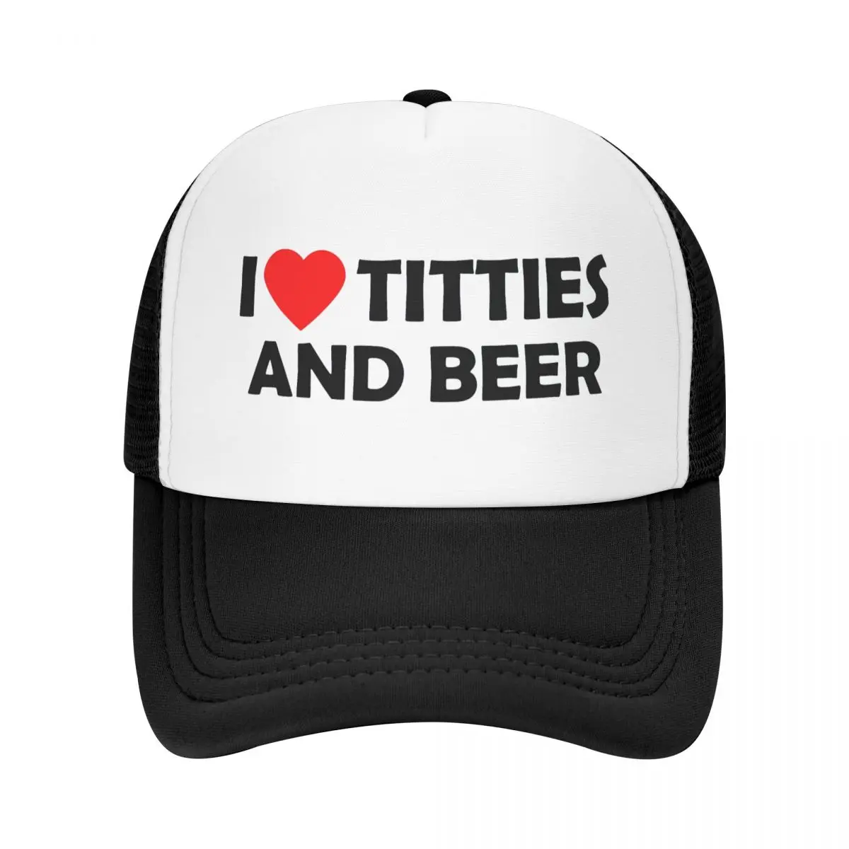 

I Heart Titties And Beer Baseball Cap Men Women Breathable Trucker Hat Streetwear Snapback Caps Summer Hats