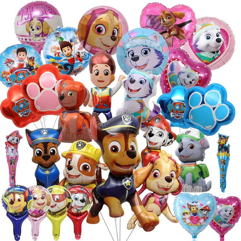 

Paw Patrol Aluminum Foil Balloon Cute Chase Marshall Rocky Zuma Skye Everest Cartoon Theme Party Decor Baby Shower Children Toy