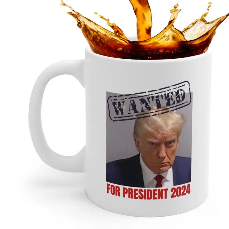 

Trump Booking Coffee Mug 350ml Ceramic Booking Coffee Mugshot Cup Party Photobooth Props For Cold Soda Water Milk Tea Milk