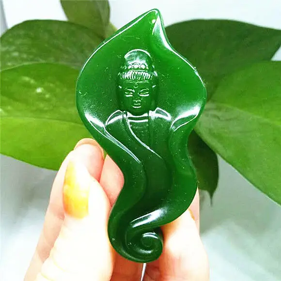 

Натуральная Нефритовая зеленая яшма, Женская коллекция Будды, подвеска, амулет, ожерельлье