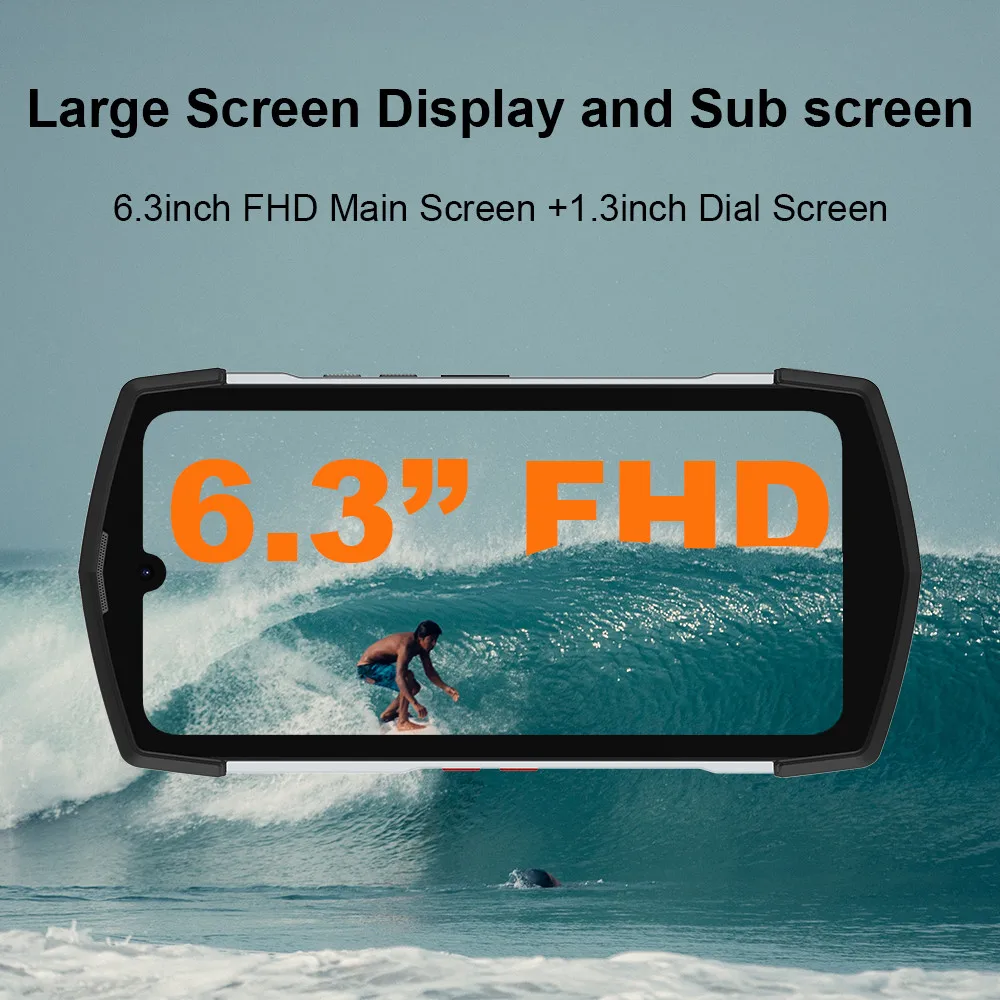 Unihertz TickTock Rugged Smartphone 5G Network Waterproof Cellphones Android 11 Dual Screen Large Screen Mobile Phone 6000mAh