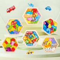 kids 3d puzzle environmentally safe wood shape recognition matching puzzle for children gift early learning education baby toy