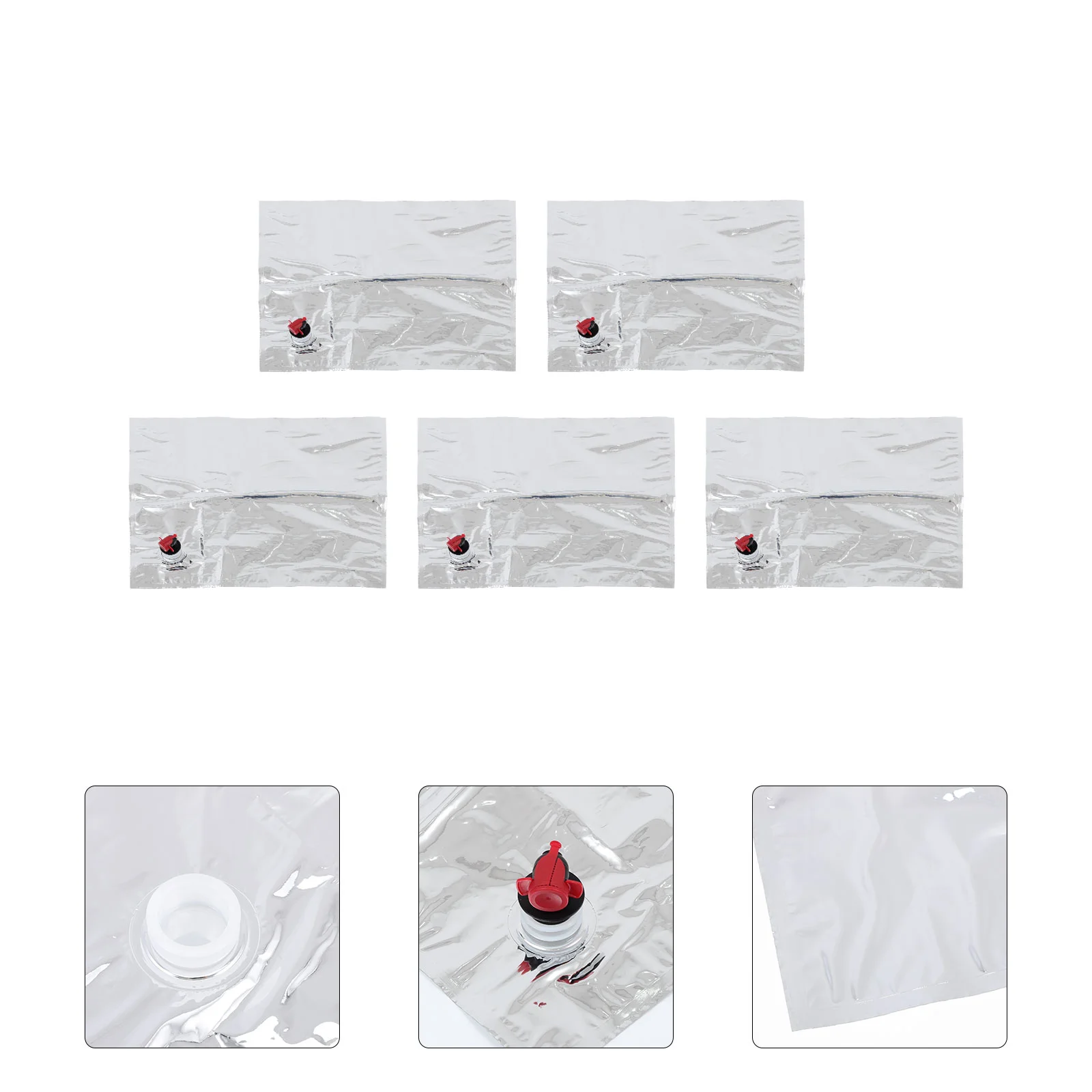 

5Pcs Portable Water Bags Liquid Wrapping Bags Food Safe Water Bags Packing Bags
