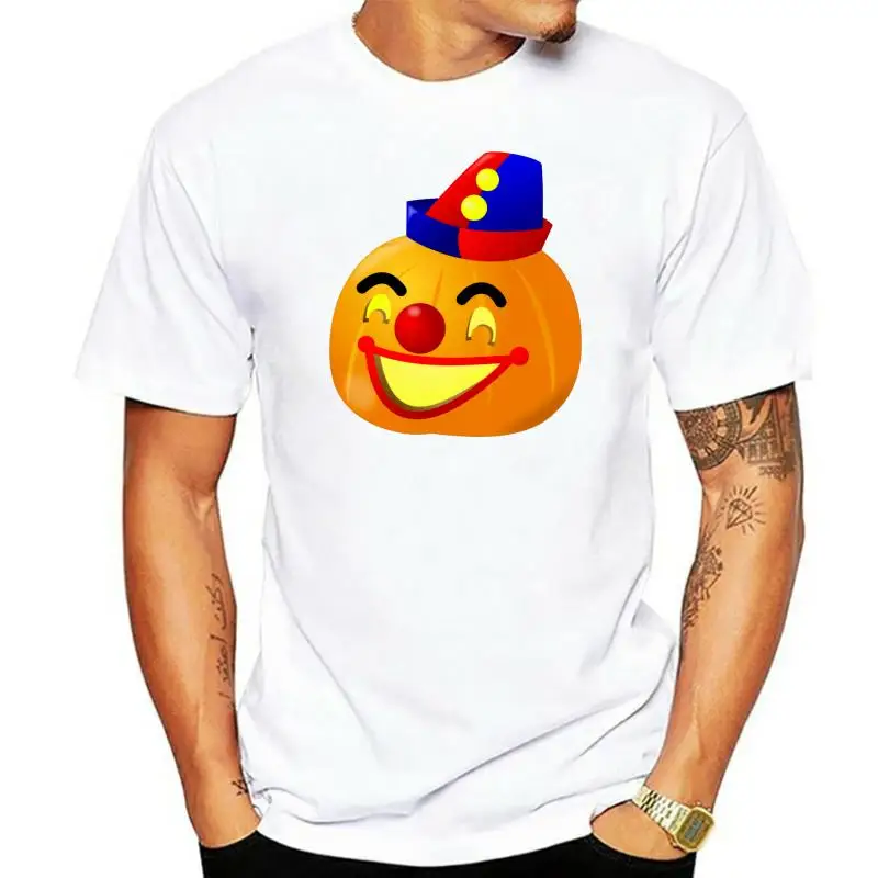 

Evil Joker Smiley Pumpkin Fruit print casual mens o-neck Harajuku t shirts and fashion Men's Basic Short Sleeve T-Shirt