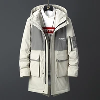 winter large mens medium and long down jacket warm parker jacket