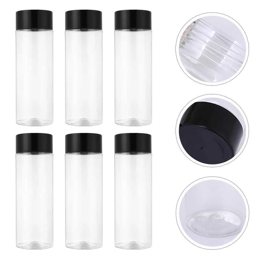 

10pcs Coarse Cereals Preserved Bottle Plastic Beverage Bottle with Caps
