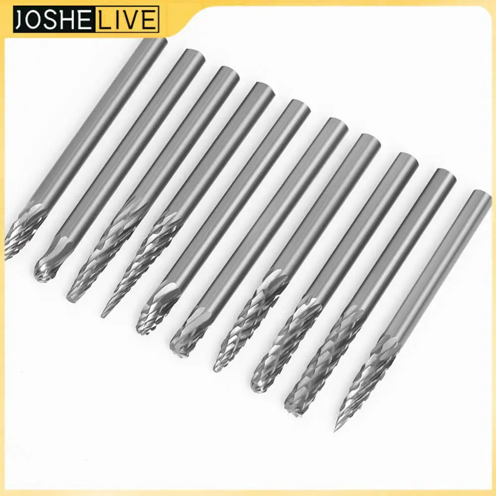 

Milling Cutters Safe For Chamfer Of Mechanical Parts Rotary Burrs Tungsten Steel 3mm Drill Bits Rotate Tool 10pcs