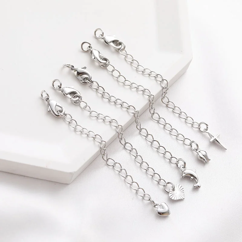 

Color extension chain tail chain with spring lobster buckle diy bracelet clavicle necklace extension chain accessories
