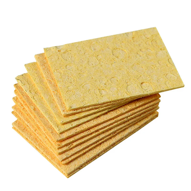 

10 жёлтых губок для чистки паяльников