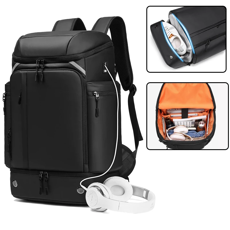 

Waterproof 17 inch Laptop Backpack Large Capacity Travel Backpack Outdoors School Bag Business Backpack Independent Shoe bag