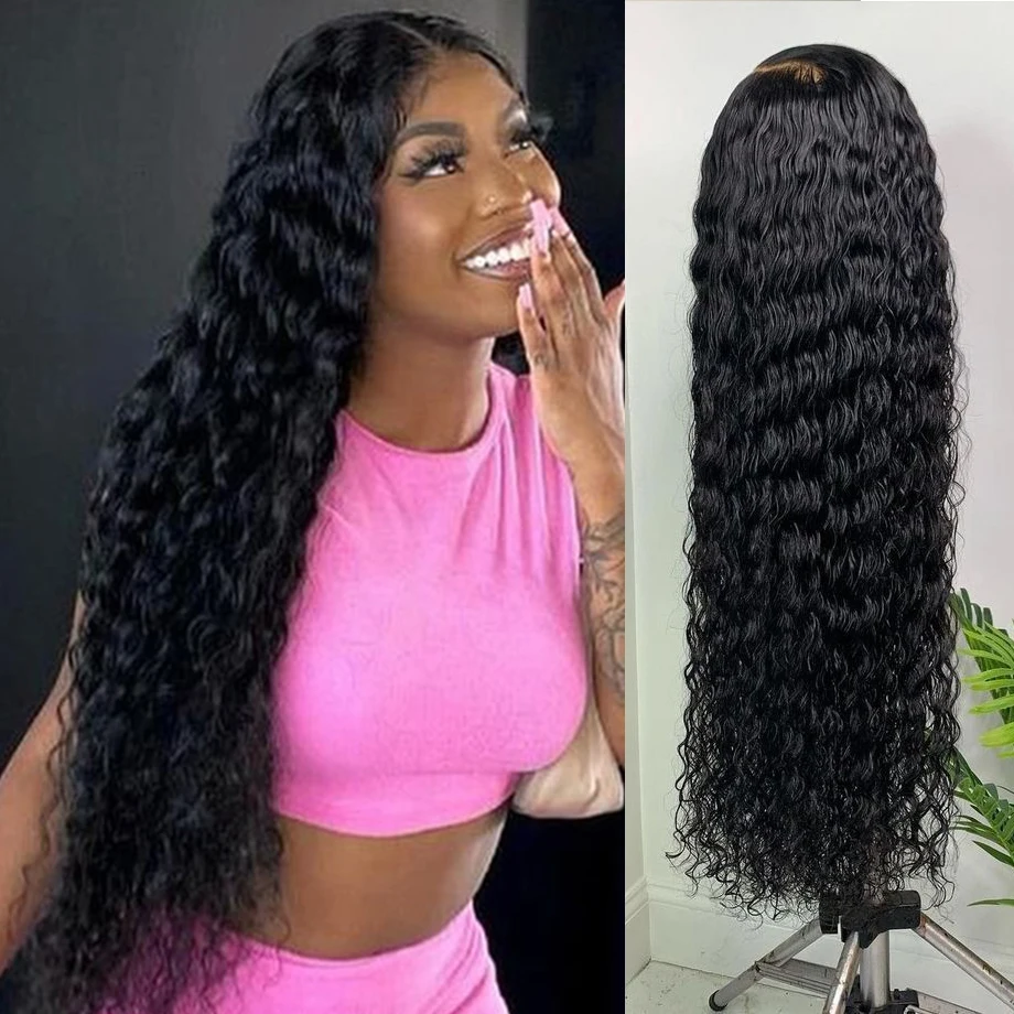 30 Inch Curly Lace Front Human Hair Wigs For Women 13x4 Hd Transparent Lace Frontal Wig 4x4 Closure Wig Deep Wave Lace Front Wig