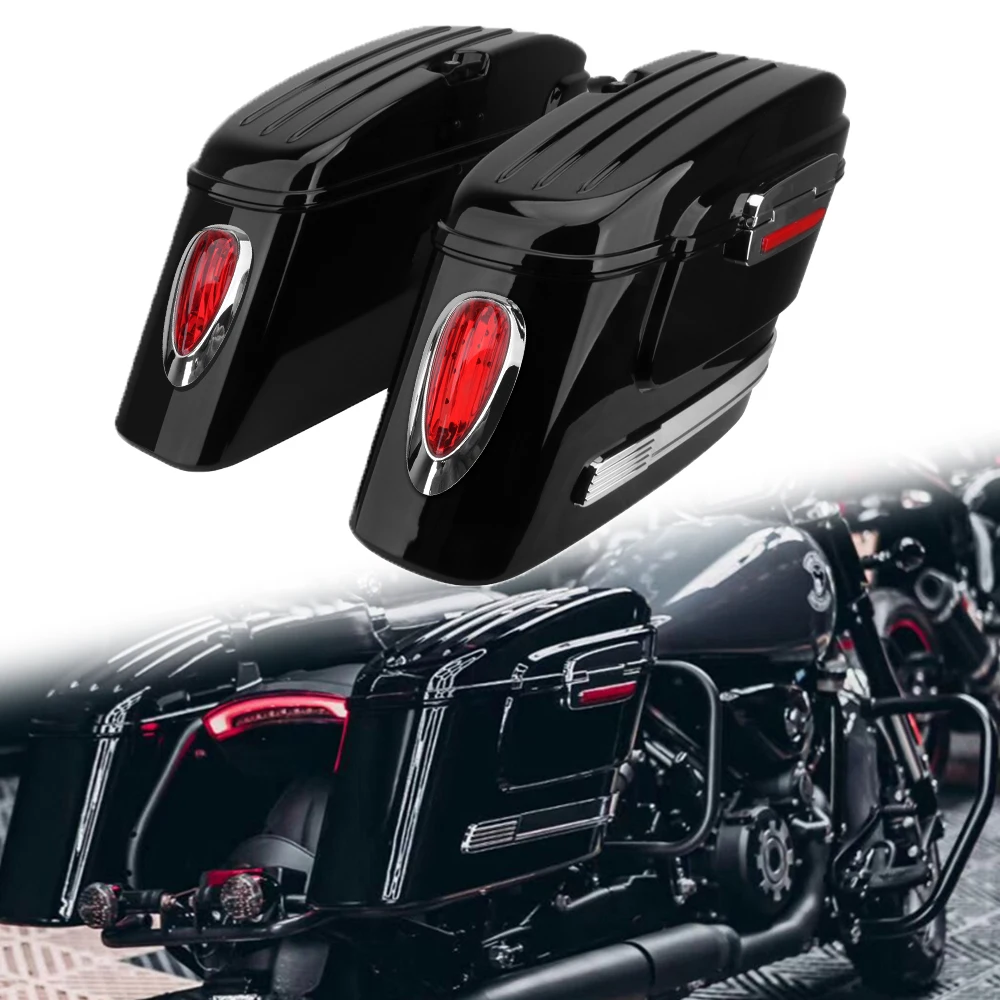 

Saddlebag Side Motorcycle Universal Tool Box W/Taillight Luggage Hard Case Trunk For Harley For Honda For Yamaha For Suzuki
