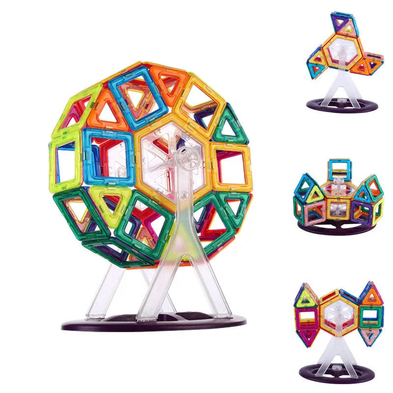 

68 PCS Splice Magnetic Designer Ferris Wheel Magnet Building Blocks Accessories Model Building Constructor Toys Juguetes FW02161