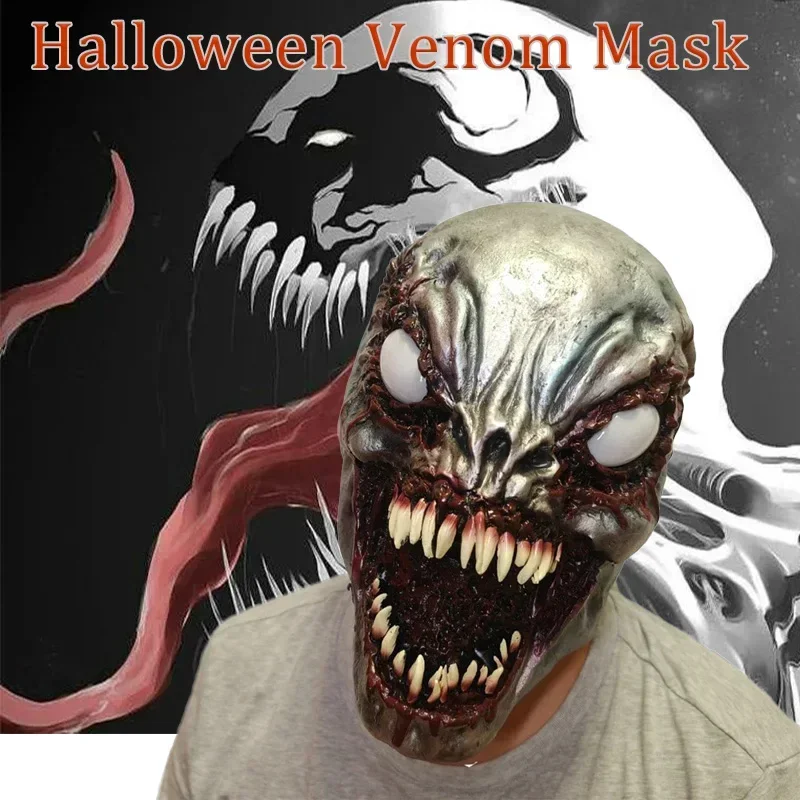 Женская маска-Веном на Хэллоуин головной убор с белым демоном украшение