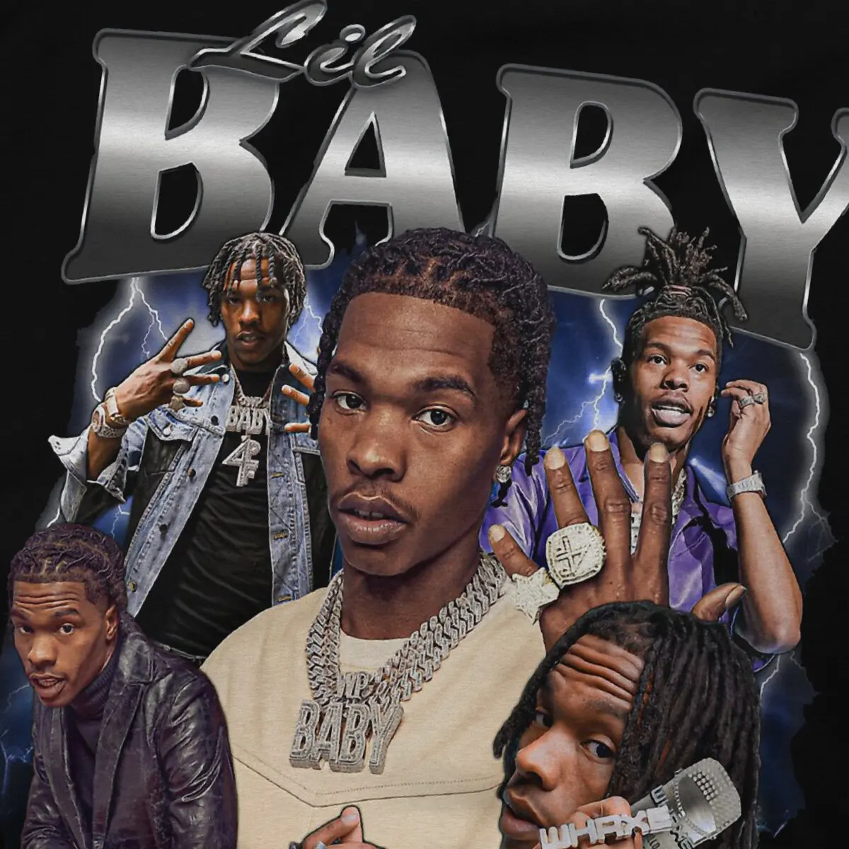 Футболка мужская хлопковая с круглым вырезом в стиле хип-хоп