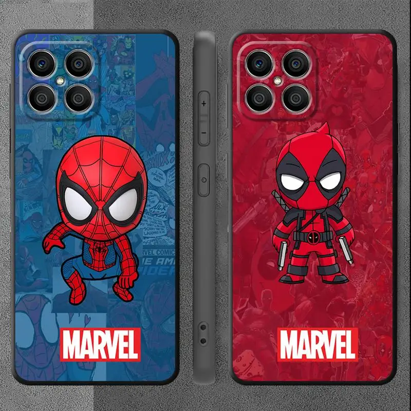 Мультяшный чехол Marvel Человек-паук для Huawei Honor X8 X8a 90 Lite X9a 8a 70 X7 Magic5 Pro X6 X6a P30 P20 P40