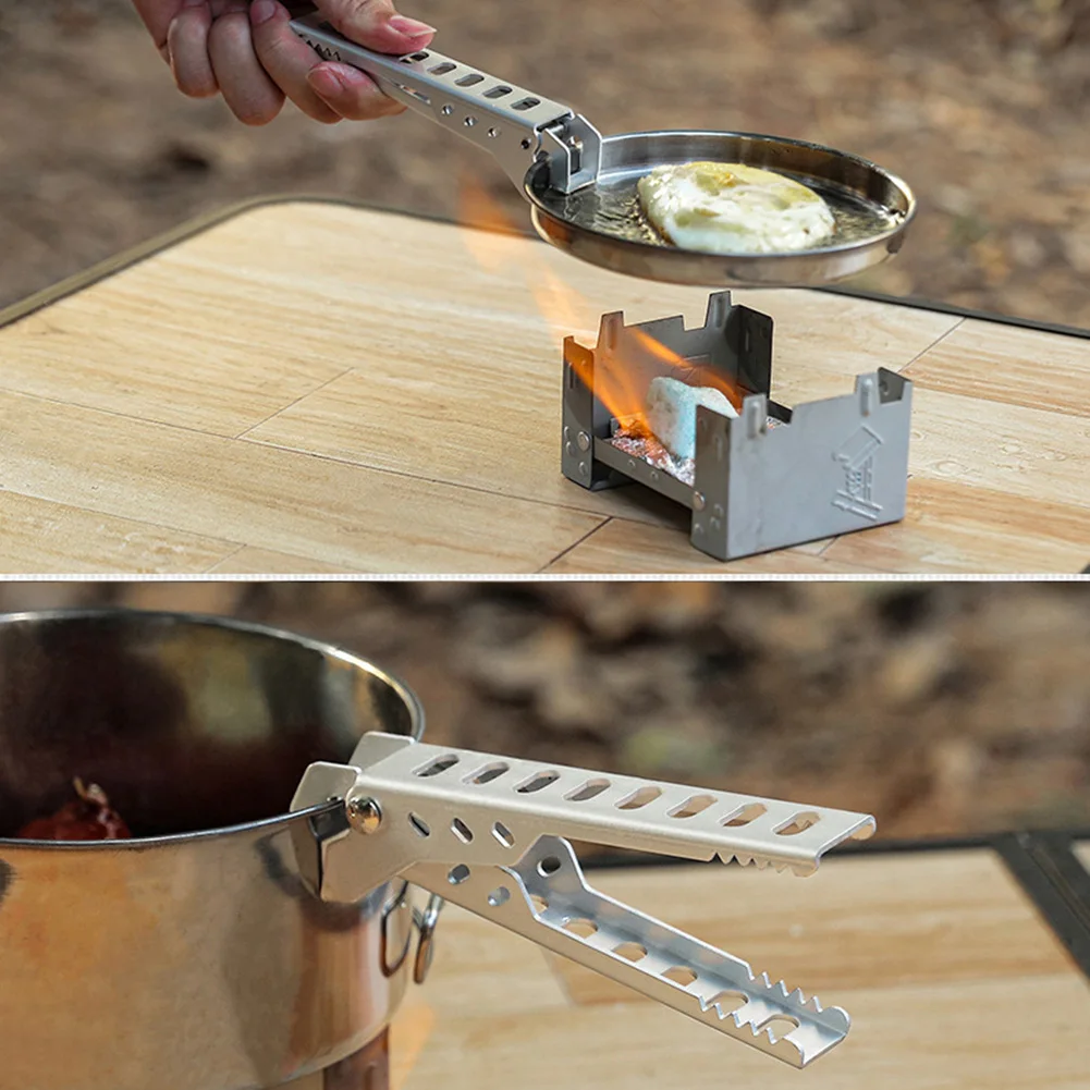 

Camping Anti-Scald Pot Pan Bowl Gripper Ligtweight Outdoor Cooking Pot Anti-hot Folding Clip Picnic Cookware Clamp