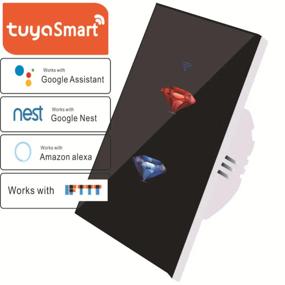 

220-240v Smart Switch Multi-mode Work With Alexa Google Home Wifi Touch Switch Remote Control Panel Switch Smart Home Wireless