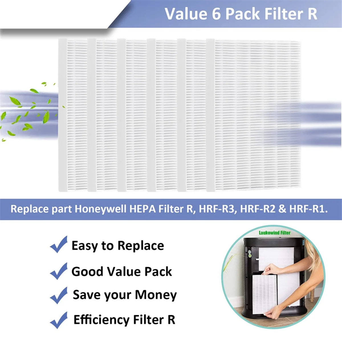 6 шт. сменные фильтры HEPA R для HPA300 HPA200 HPA100 фильтр очистителей воздуха HPA090 серии HPA250