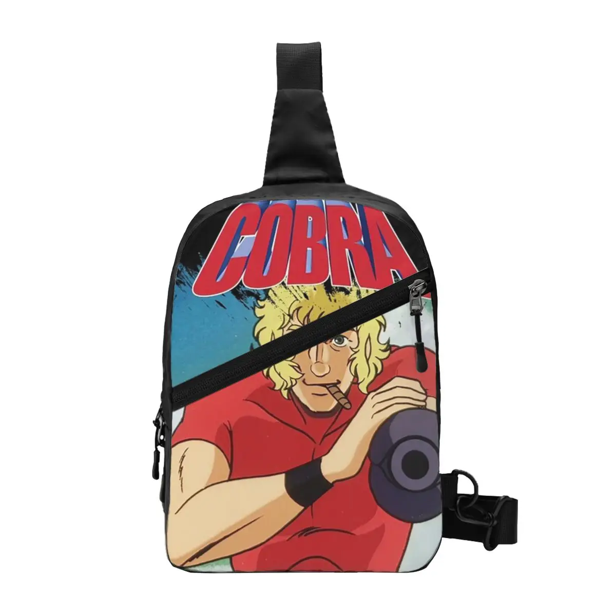 

Нагрудная сумка с коброй Space Adventure, Повседневная маленькая мотоциклетная сумка через плечо для мальчиков, с фильмом на открытом воздухе