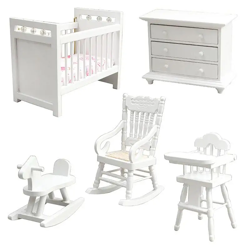 

Мебель для кукольного домика 1:12, деревянная искусственная конструкция, прочный многоцелевой декоративный аксессуар, игрушки для девочек и детей