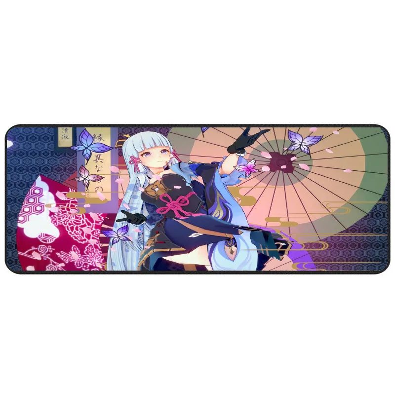 hot sale cute girl ayaka anime mouse pad genshin impact large mousepads gaming accessoroes laptop mechanical keyboard desk mat free global shipping