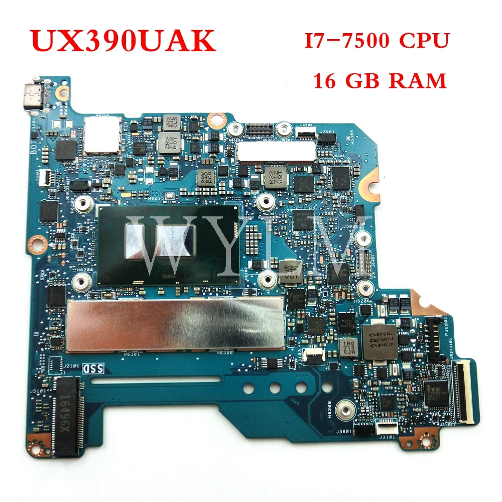 

UX390UA I7-7500CPU 16G mainboard For ASUS UX390U UX390UA UX390UAK laptop motherboard 90NB0CZ0-R05100 FREE SHIPPING Tested Workin