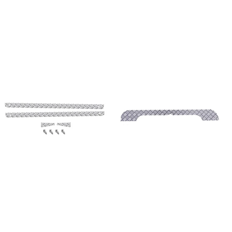 

NEW-For MN D90 D99S MN99S 1/12 Rear & Side Metal Skid Plate Antiskid Board Scratch Prevention & Metal Shell Decorative Board