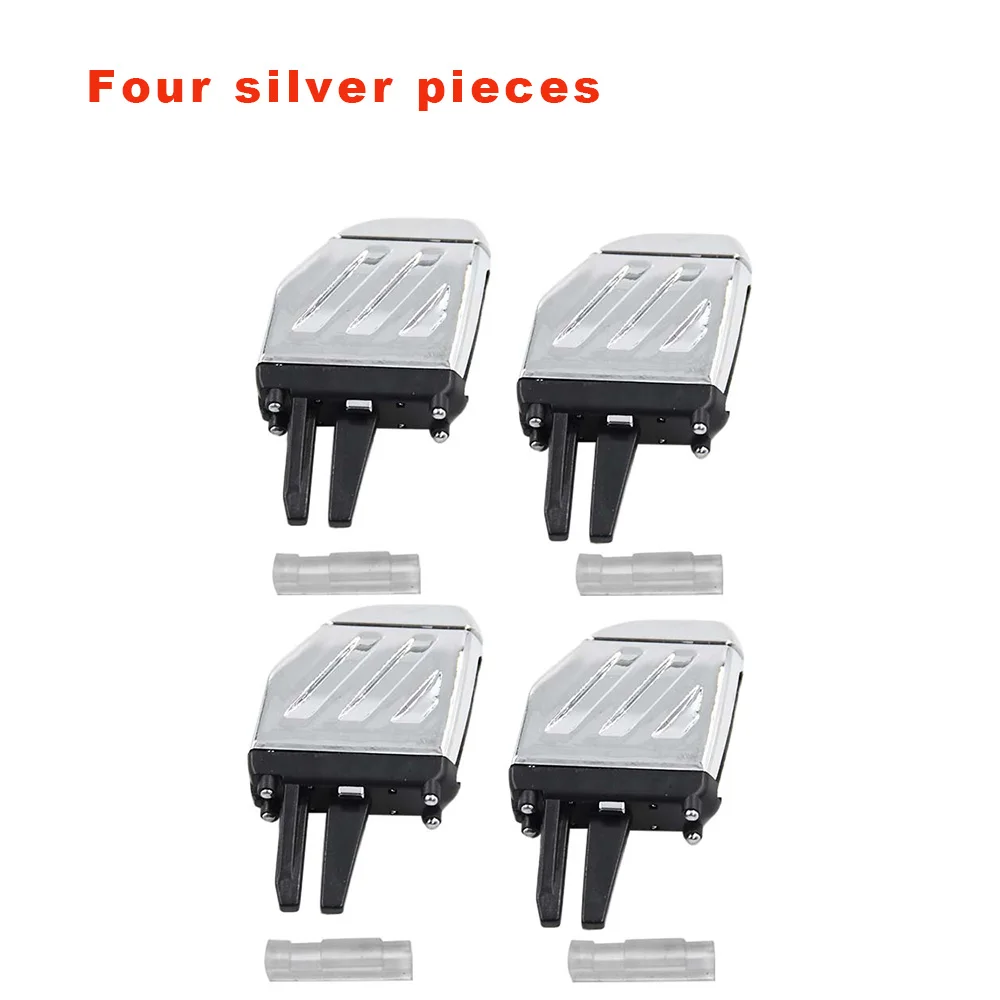 

1 шт./2 шт./4 шт., автомобильные вентиляционные отверстия переменного тока, серебряные зажимы, ремонтный комплект для Land Rover 2006-2015 Freelander 2, вкладки регулятора переднего вентиляционного отверстия
