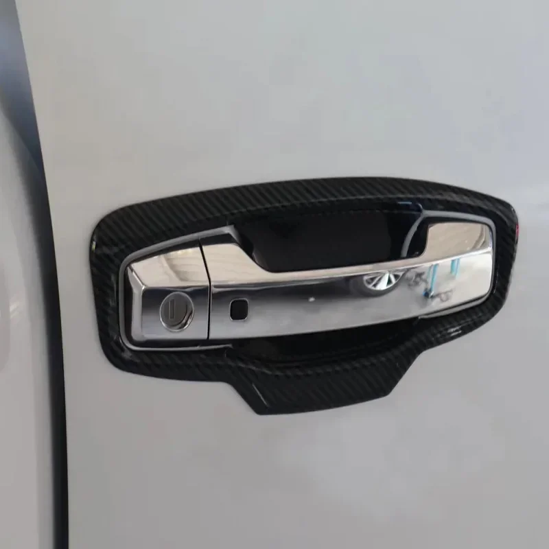 Для Mitsubishi Triton L200 2023 2024 АБС-пластик карбоновая дверная ручка чаша крышка накладка