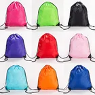 Портативная сумка на шнурке, студенческий рюкзак из ткани Оксфорд, водонепроницаемый спортивный рюкзак для верховой езды, сумка-Органайзер на шнурке для спортзала, обуви, одежды