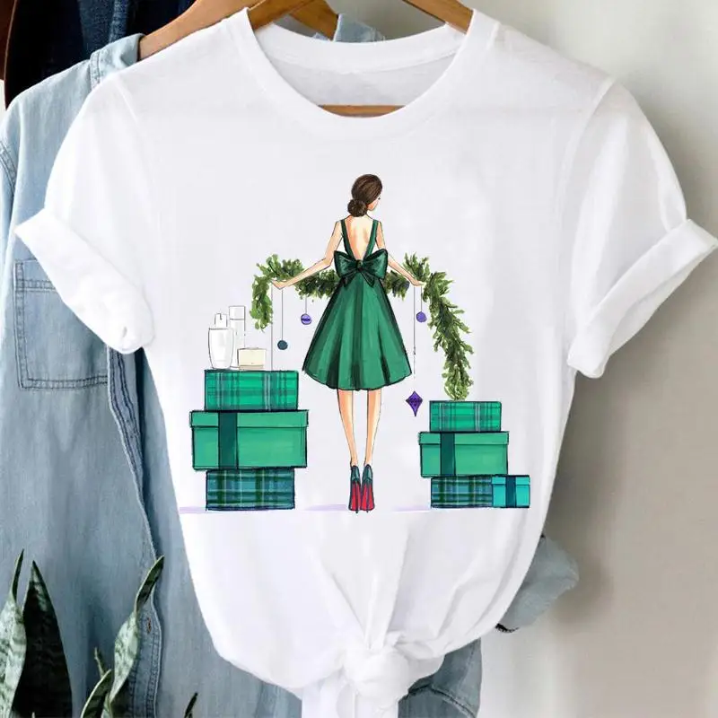 

Женская футболка с коротким рукавом и принтом в стиле 90-х