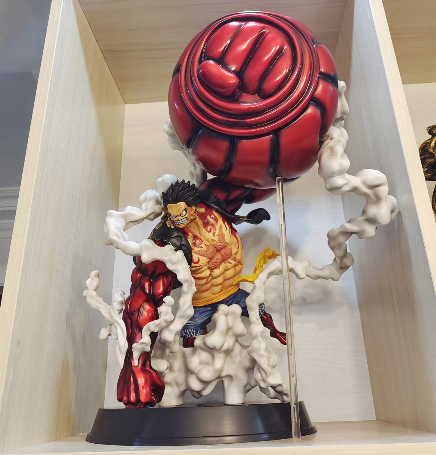 

26cm Cartoon One Piece Big Hand Monkey D Luffy GK Great Ape King Action Figure PVC statue Collectible Model home decor kids gift