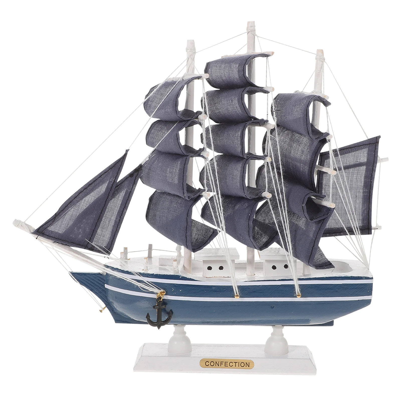 

Coastal Table Decoration Retro Wood Sailboat Model Sailing Ship Figurine Creative Sailboat Model Nautical Ship Model