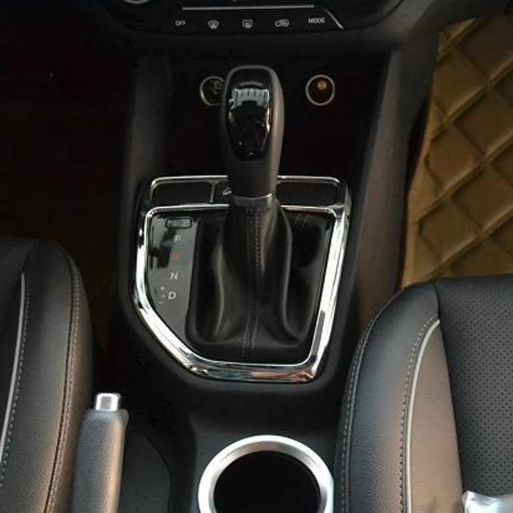 Фото Для Hyundai Cantus Creta ix25 2014-2019 хромированная матовая крышка переключения передач
