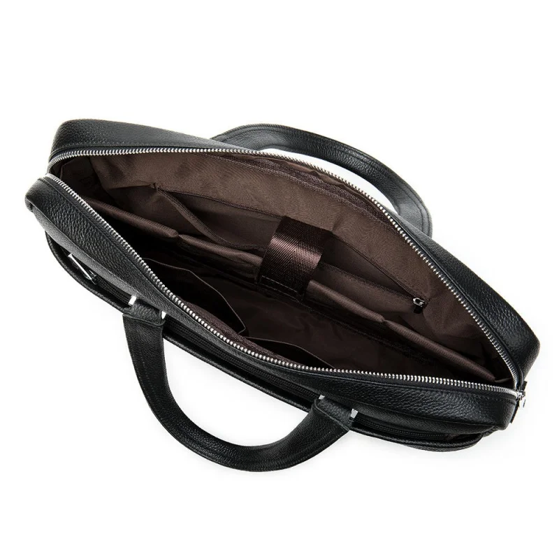 Men Business Cowhide Briefcase Bag Genuine Leather Handbag Trip Laptop Bag Meeting Shoulder Bag For Male