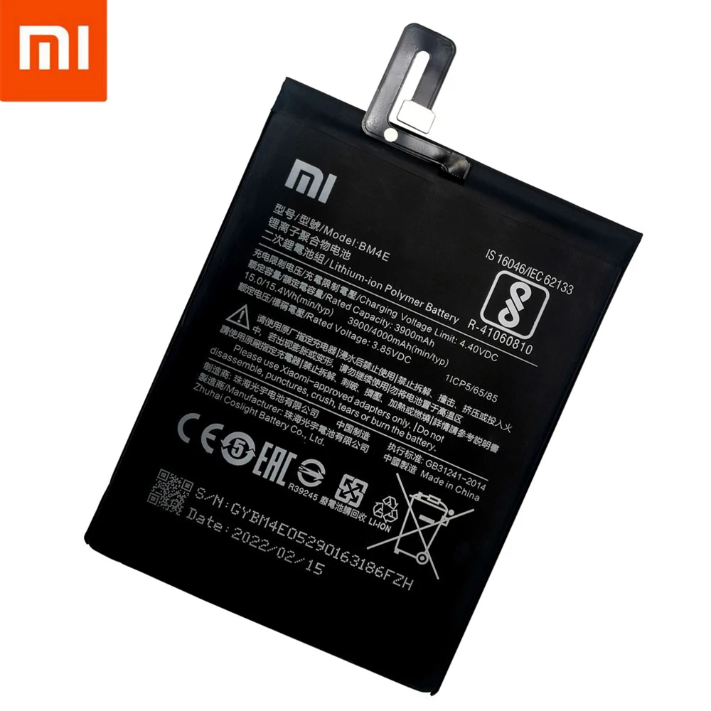 2022 xiao mi original phone battery bm4e for xiaomi mi pocophone poco f1 3900mah replacement batteries free tools free global shipping