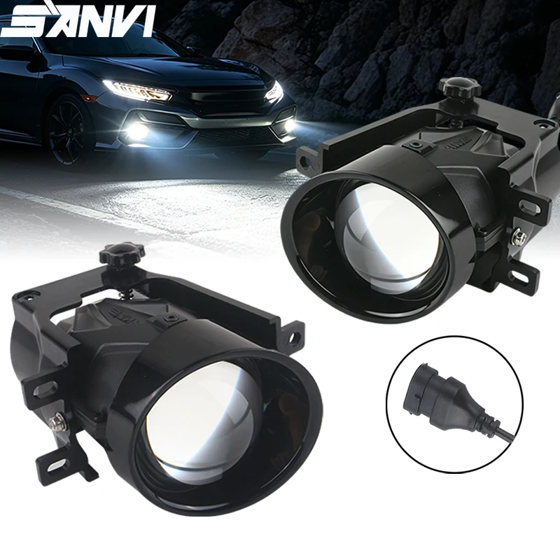 Фото SANVI F30 3.0'' Bi LED проекционные противотуманные фары для Toyota Camry/Prado/RAV4/Cruiser/Lexus/Honda Accord/CRV/Ford Focus/Mondeo №1