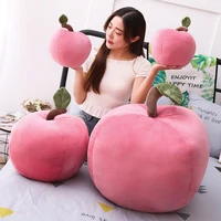 bubble kiss imitation fruit plush toy pillow for sofa home pink apple seat cushion kids birthday gift office decor velvet pillow