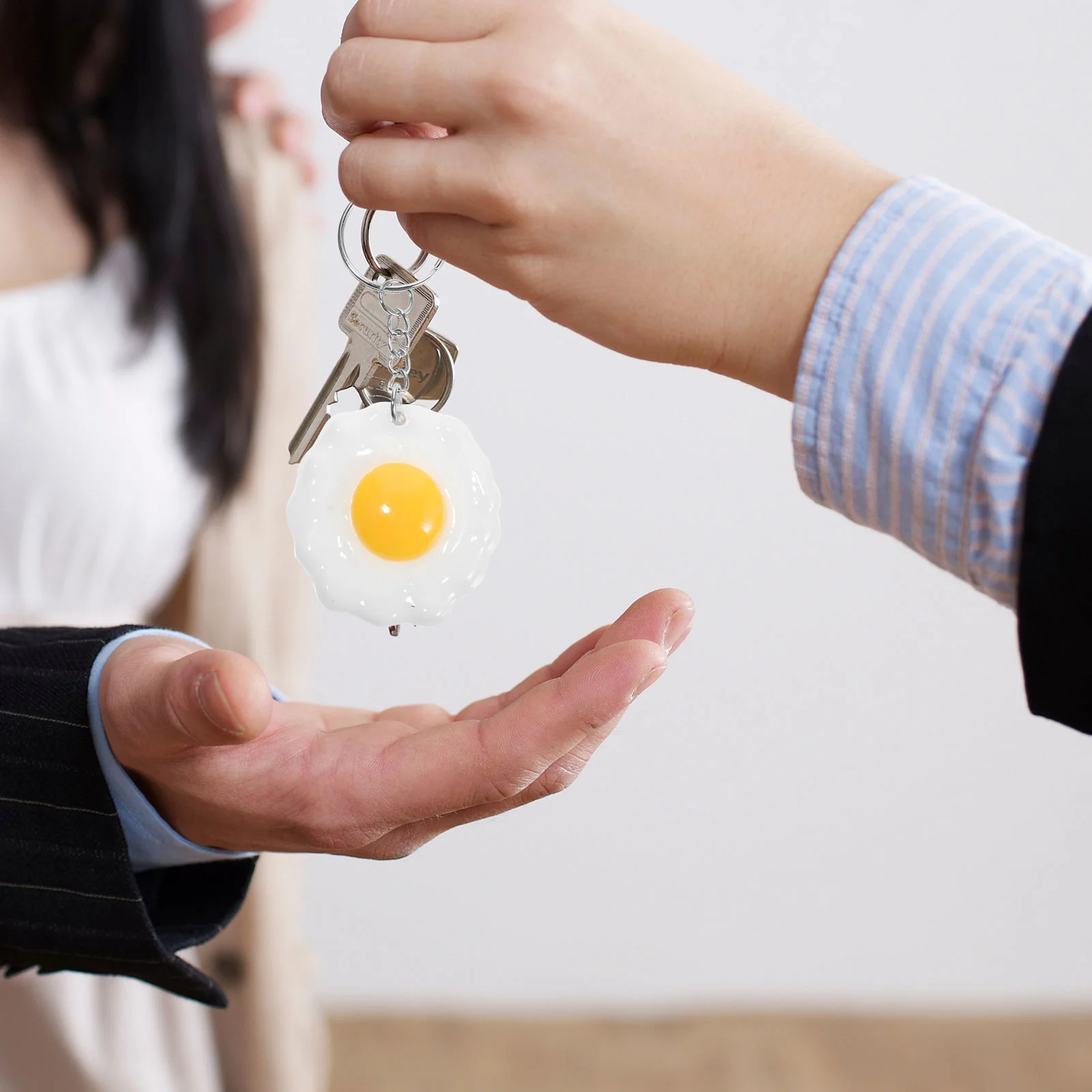 5 шт. брелок для ключей с жареным яйцом кошелек органайзер солнцезащитных очков