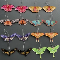 pendientes de polilla de mariposa de calavera de color acr%c3%adlico europeo y americano pendientes de personalidad femenina