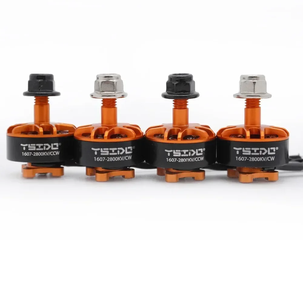 Фото 4 шт. бесщеточные моторы 1607 2800KV 3850KV CW/CCW 2-4S Lipo для дальнобойных радиоуправляемых гоночных дронов Frees №2