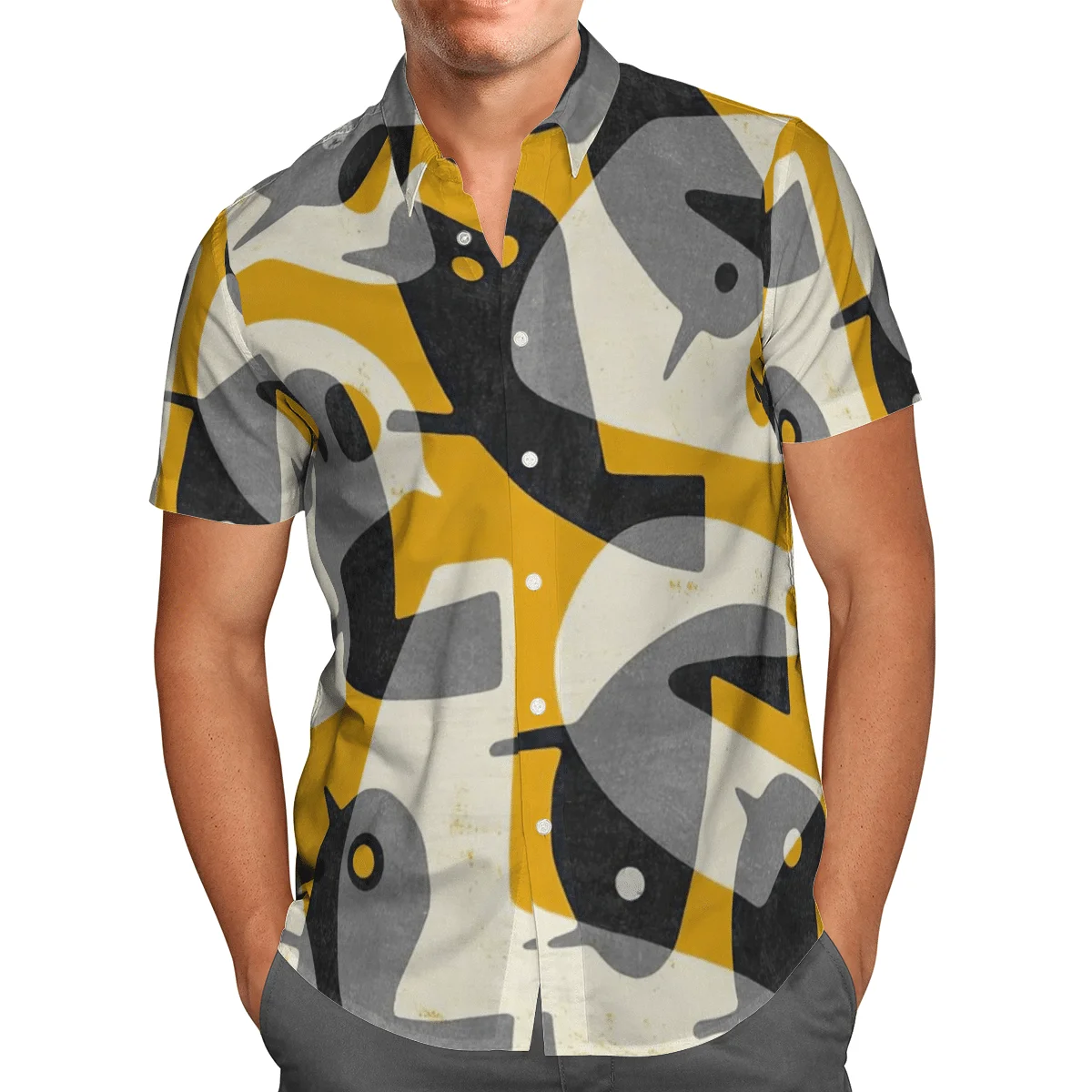 Hawaiian Shirt Button shirts Summer Holiday Casual Beach Animal Short-sleeve 3D Printed 2022 Fashion Mens Hip Hop Lapel US Size