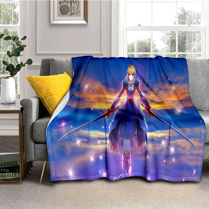 

Fate Printed Soft Plush Sofa Bed Throwing Cartoon Picnic Blankets Modern Flannel Blanket Cover Gedruckt Bettdecke Geschenk