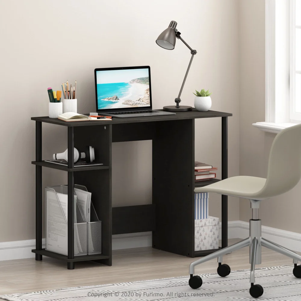 

Compact Computer Study Desk, Espresso Computer Table Gaming Desk Study Desk