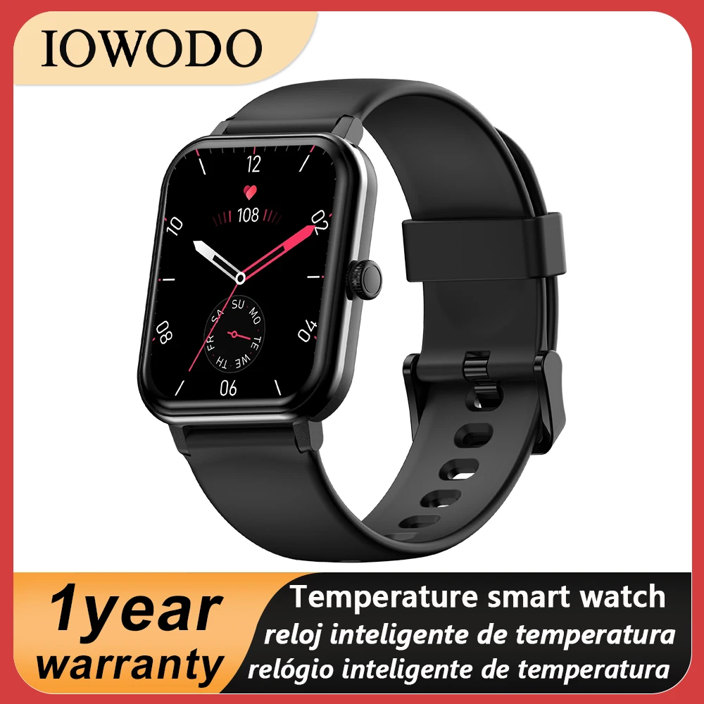 

2022 Newest Smartwatch Body Temperature Detection Fitness Tracker Watches Bluetooth Weather Forecast IP68 Waterproof Smart Watch