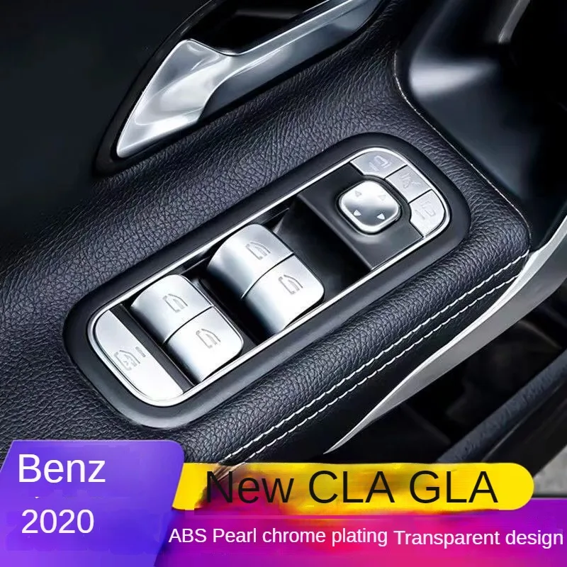 For Mercedes Benz 2020 New CLA GLA200260 Interior Modification  Window Lift Switch Lock Button Steering Wheel Protection Sticker